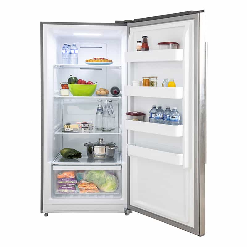 Forno 28-Inch Rizzuto Pro-Style Refrigerator / Freezer with 4-Inch Grill Trim Kit, Right Hinge, 13.8 cu.ft. in Stainless Steel (FFFFD1933-32RS)
