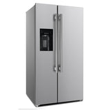 Forno 36-Inch Built-In Side-by-Side 20 cu.ft Refrigerator in Stainless Steel with Water Dispenser and Ice Maker with Grill (FFRBI1844-40SG)
