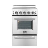 Forno 24-Inch Pro-Style Electric Range with 4 Burners in Stainless Steel (FFSEL6069-24)
