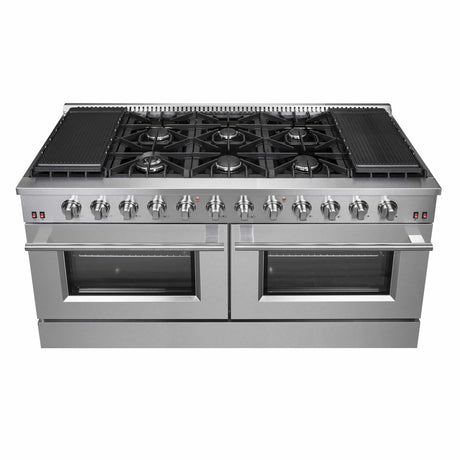 Forno Galiano 60-Inch Gas Range with 10 Burners in Stainless Steel (FFSGS6244-60)