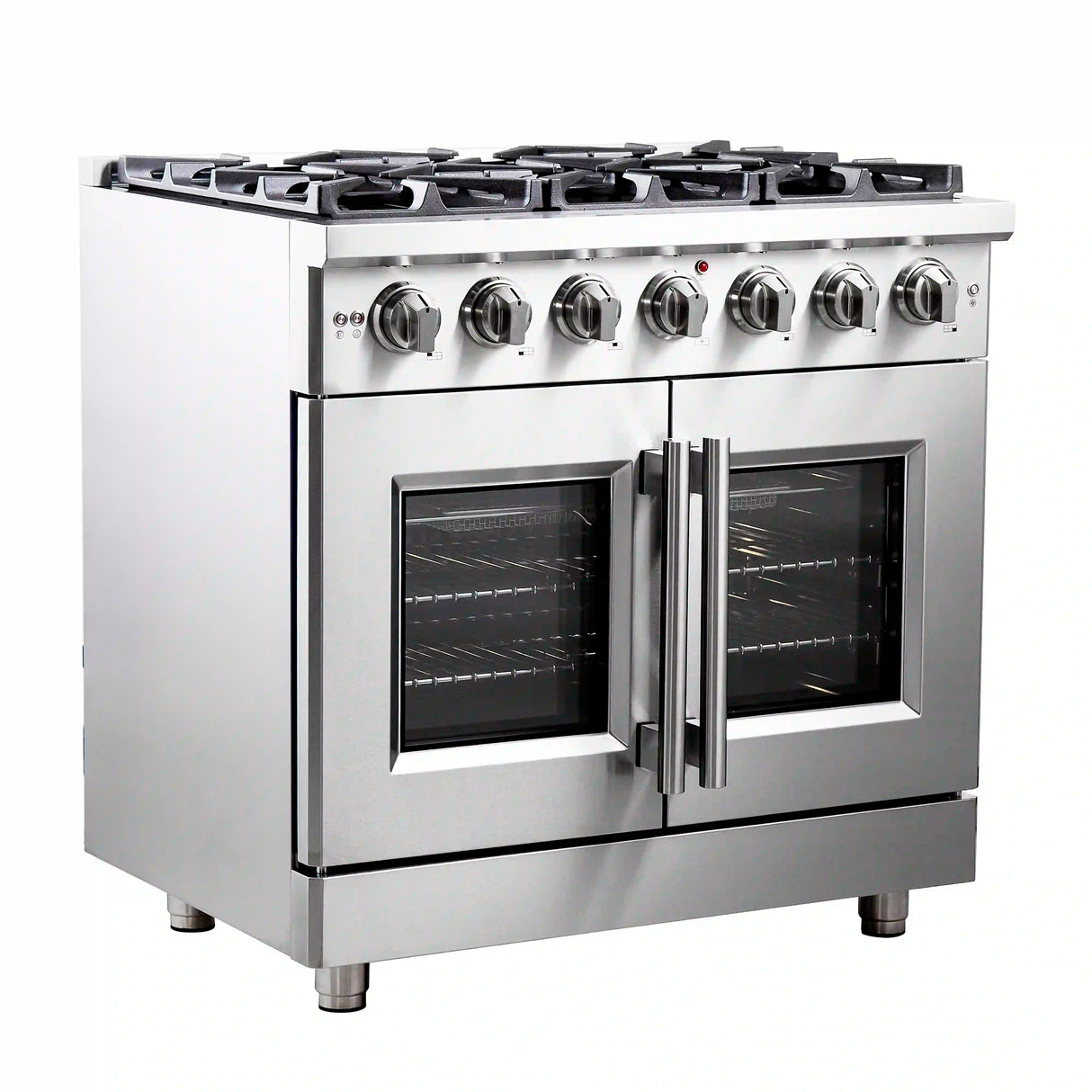 Forno Massimo 36-Inch French Door Gas Range in Stainless Steel (FFSGS6439-36)