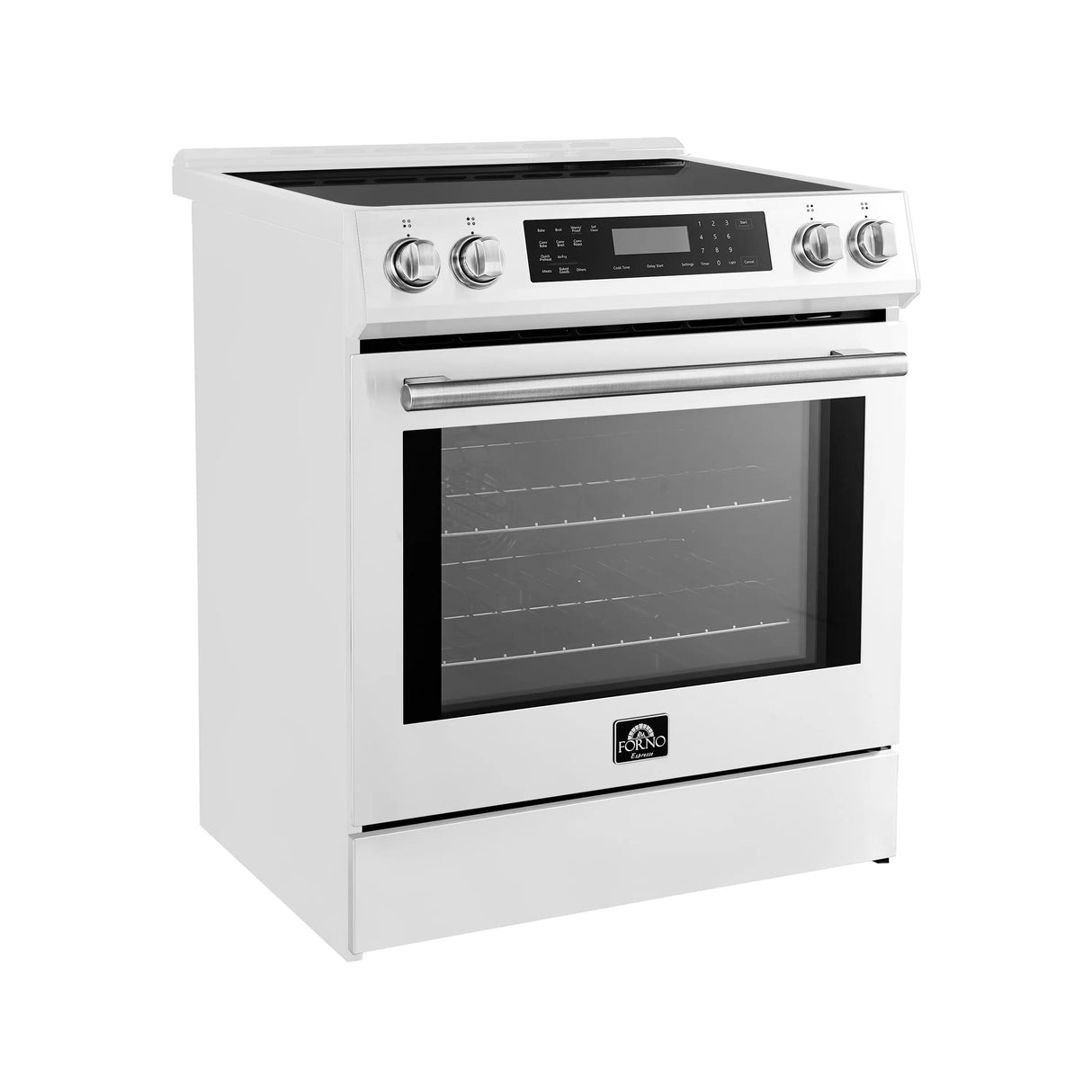 Forno Espresso Donatello 30-Inch Slide-In Induction Range in White with Stainless Steel Handle (FFSIN0905-30WHT)