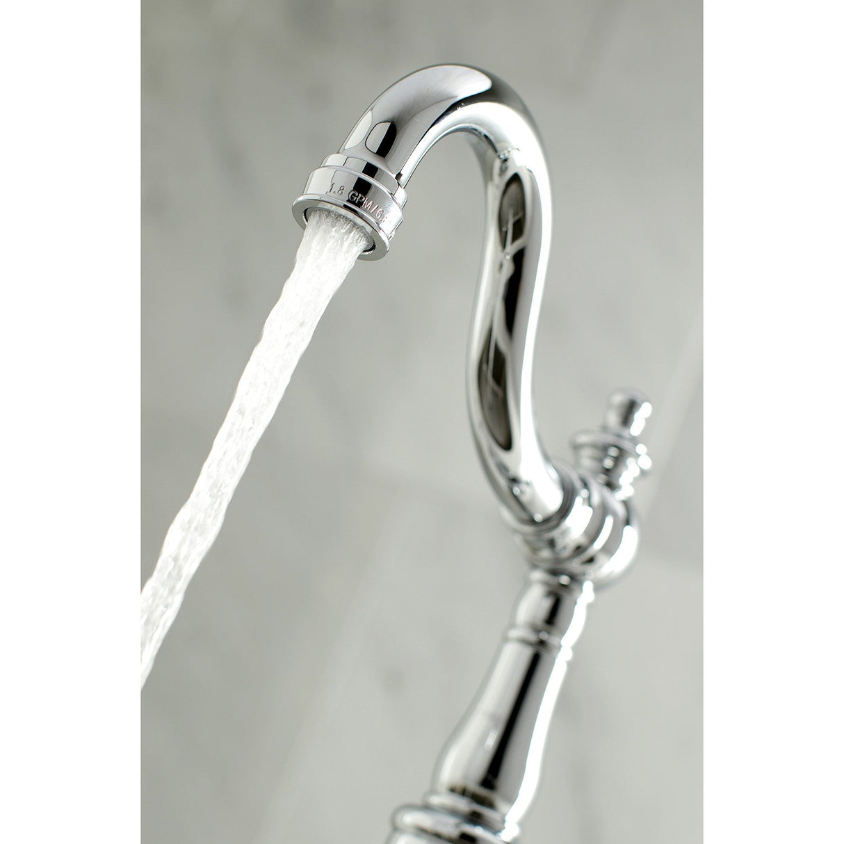 English Vintage FS7641BL Single-Handle 1-Hole Deck Mount Bathroom Faucet with Push Pop-Up, Polished Chrome