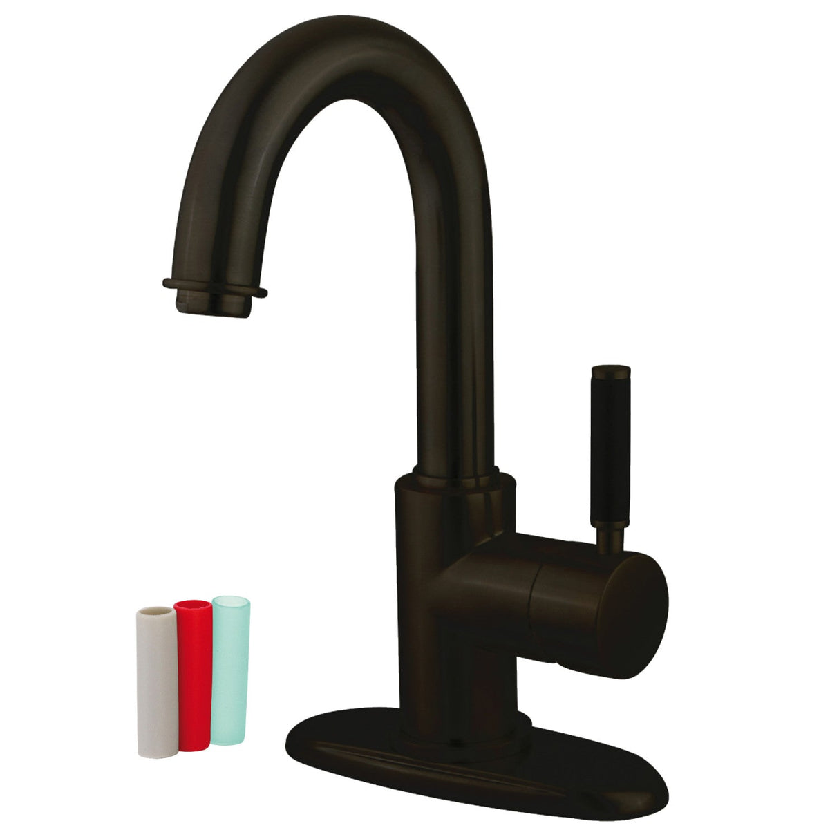Kaiser FS8435DKL Single-Handle 1-or-3 Hole Deck Mount Bathroom Faucet with Push Pop-Up, Oil Rubbed Bronze