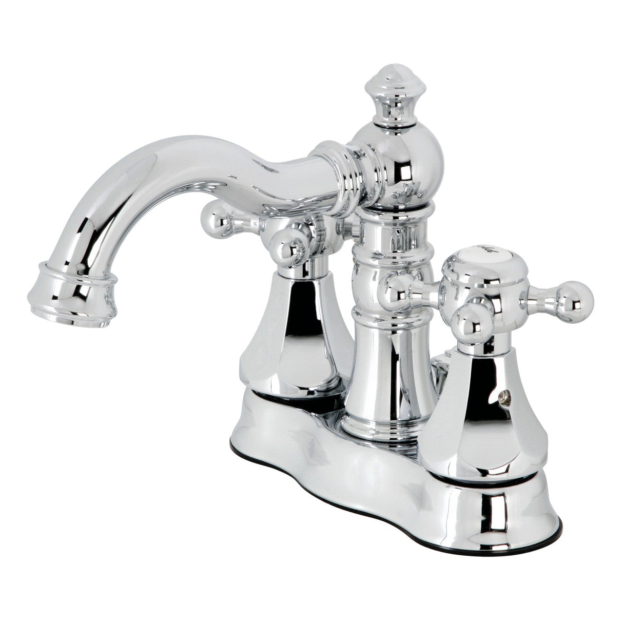 Metropolitan FSC1601BX Two-Handle 3-Hole Deck Mount 4" Centerset Bathroom Faucet with Pop-Up Drain, Polished Chrome