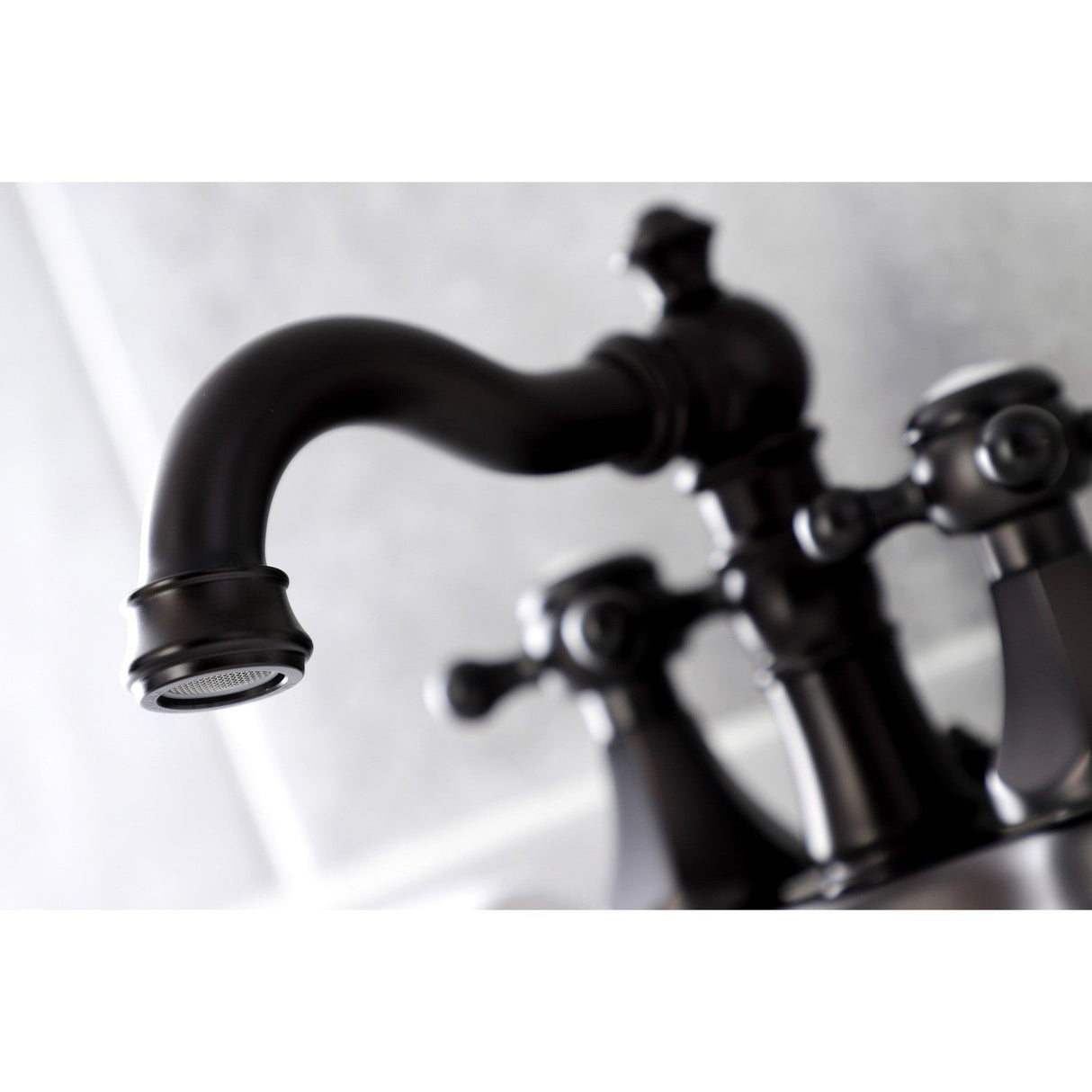 Metropolitan FSC1605BX Two-Handle 3-Hole Deck Mount 4" Centerset Bathroom Faucet with Pop-Up Drain, Oil Rubbed Bronze