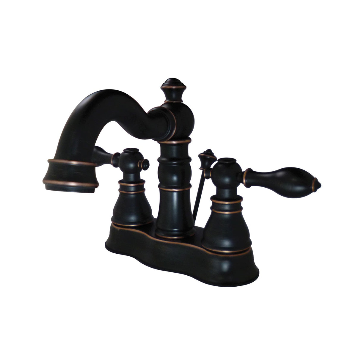 American Classic FSC1606ACL Two-Handle 3-Hole Deck Mount 4" Centerset Bathroom Faucet with Pop-Up Drain, Naples Bronze