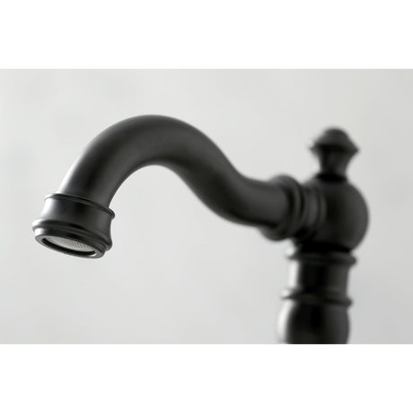 American Classic FSC1970ACL Two-Handle 3-Hole Deck Mount Widespread Bathroom Faucet with Brass Pop-Up, Matte Black