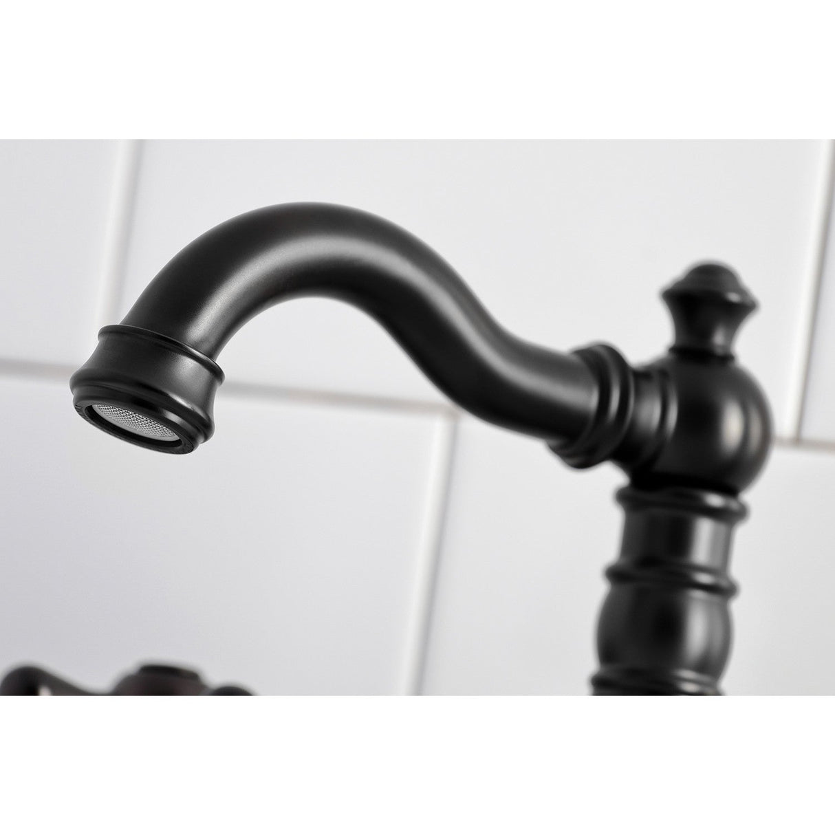 American Classic FSC1970AX Two-Handle 3-Hole Deck Mount Widespread Bathroom Faucet with Brass Pop-Up, Matte Black