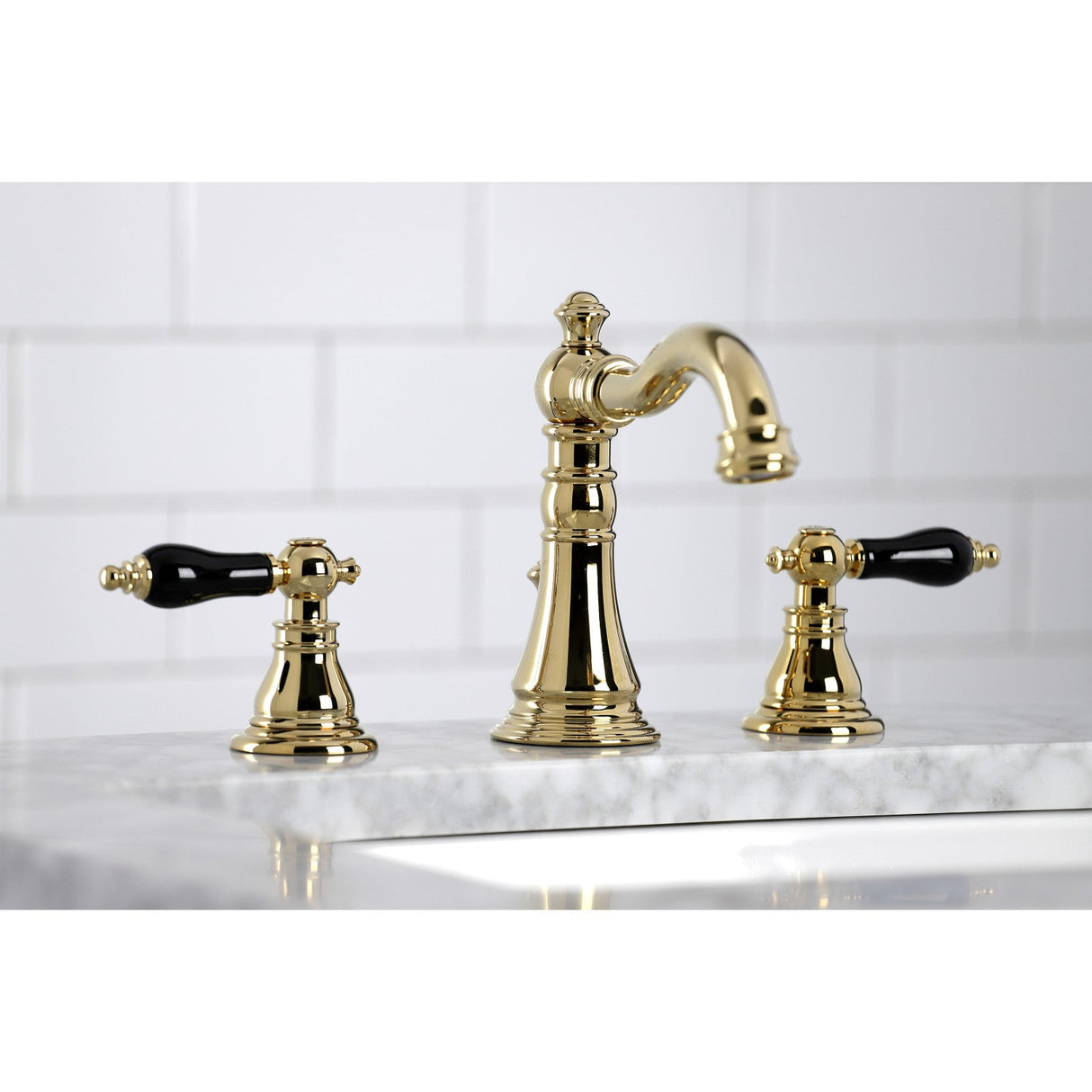 Duchess FSC1972AKL Two-Handle 3-Hole Deck Mount Widespread Bathroom Faucet with Pop-Up Drain, Polished Brass