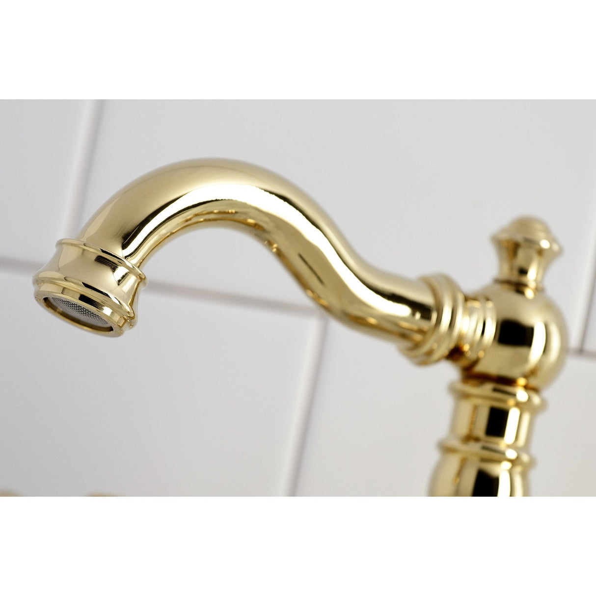 American Classic FSC1972AX Two-Handle 3-Hole Deck Mount Widespread Bathroom Faucet with Pop-Up Drain, Polished Brass