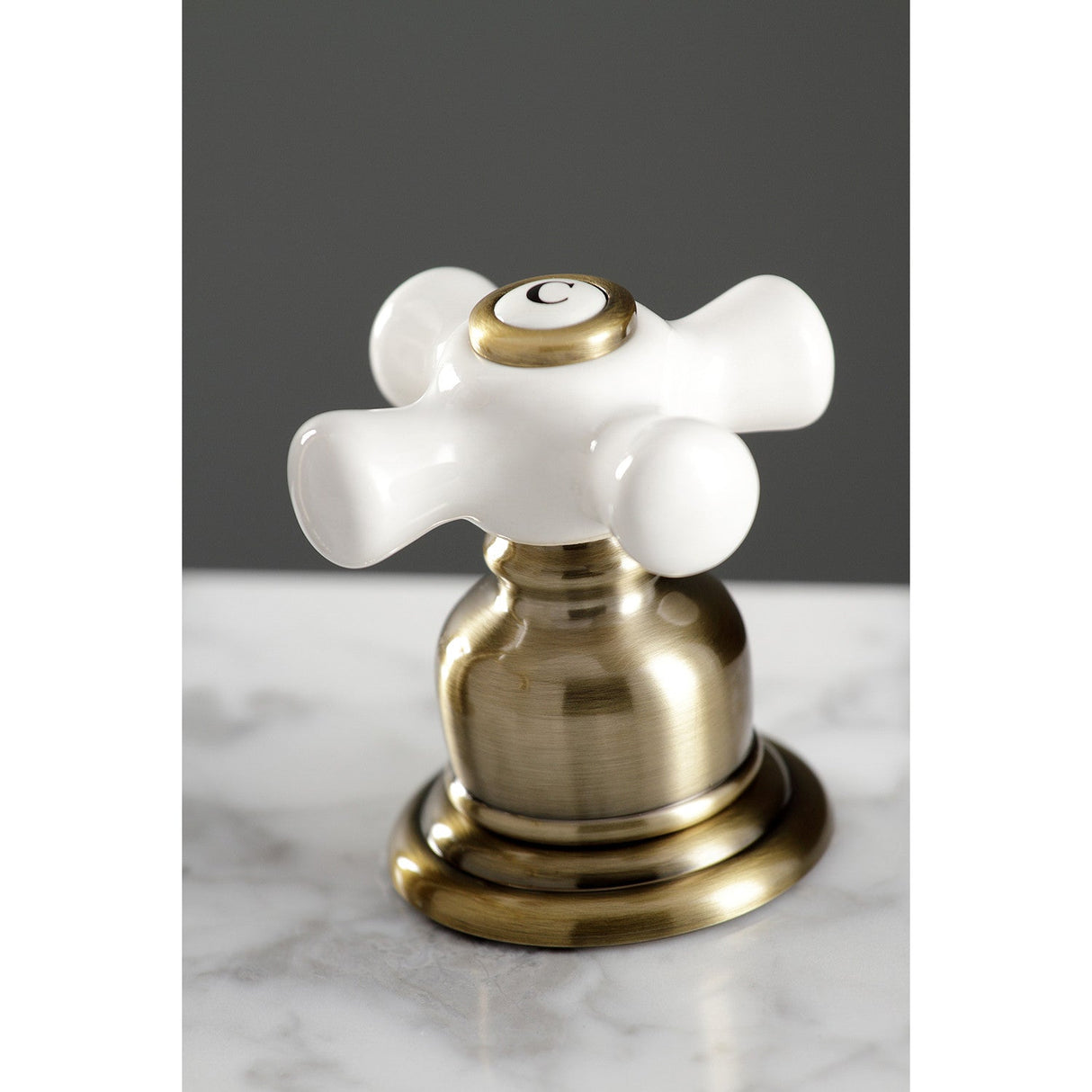 American Classic FSC19733PX Two-Handle 3-Hole Deck Mount Widespread Bathroom Faucet with Brass Pop-Up, Antique Brass