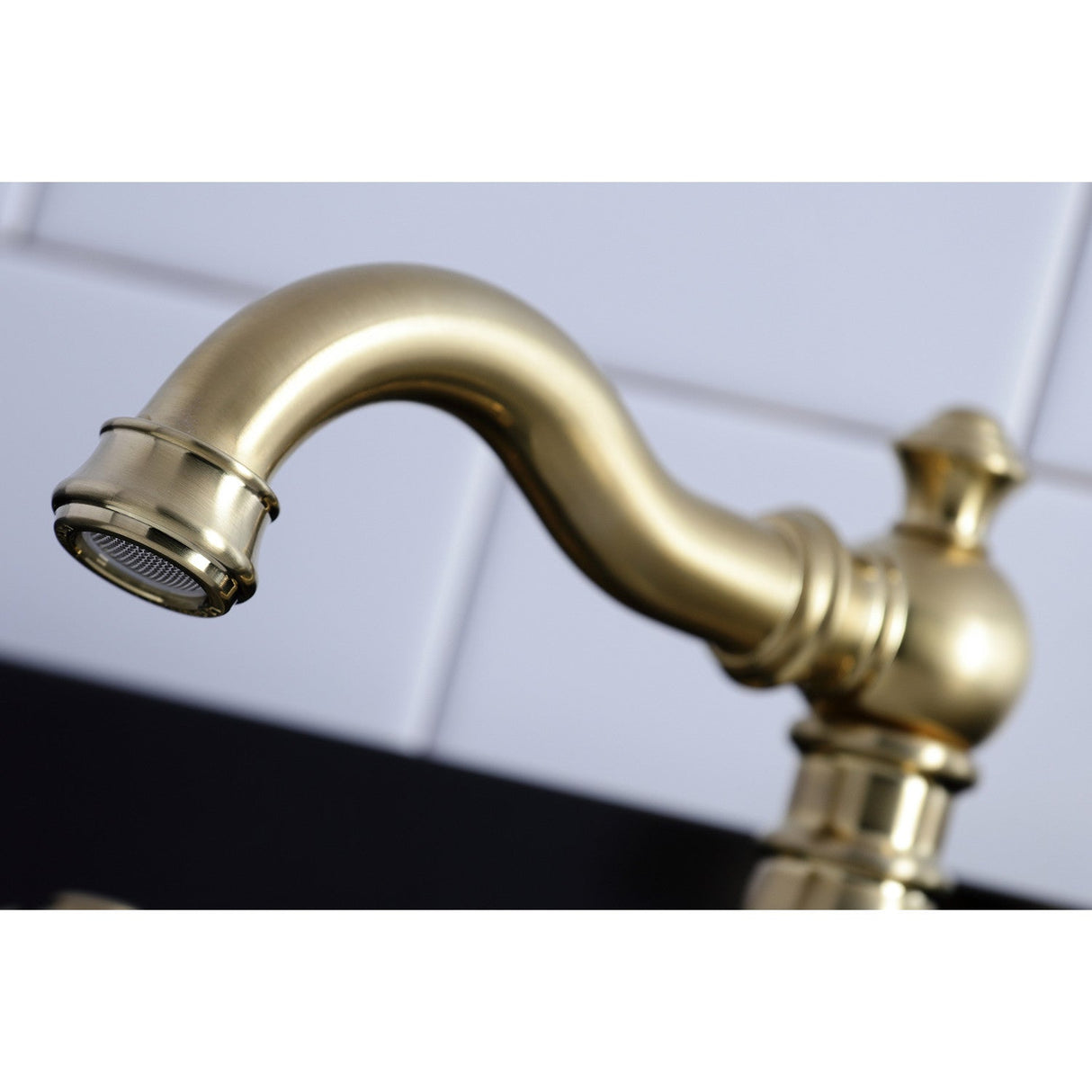 American Classic FSC1973AX Two-Handle 3-Hole Deck Mount Widespread Bathroom Faucet with Brass Pop-Up, Brushed Brass