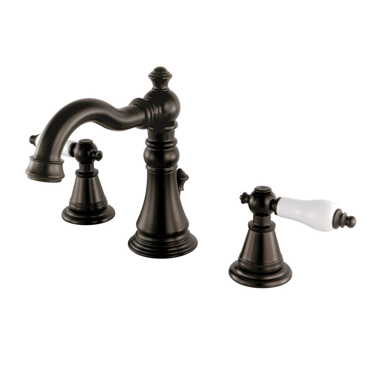 English Classic FSC1975PL Two-Handle 3-Hole Deck Mount Widespread Bathroom Faucet with Pop-Up Drain, Oil Rubbed Bronze