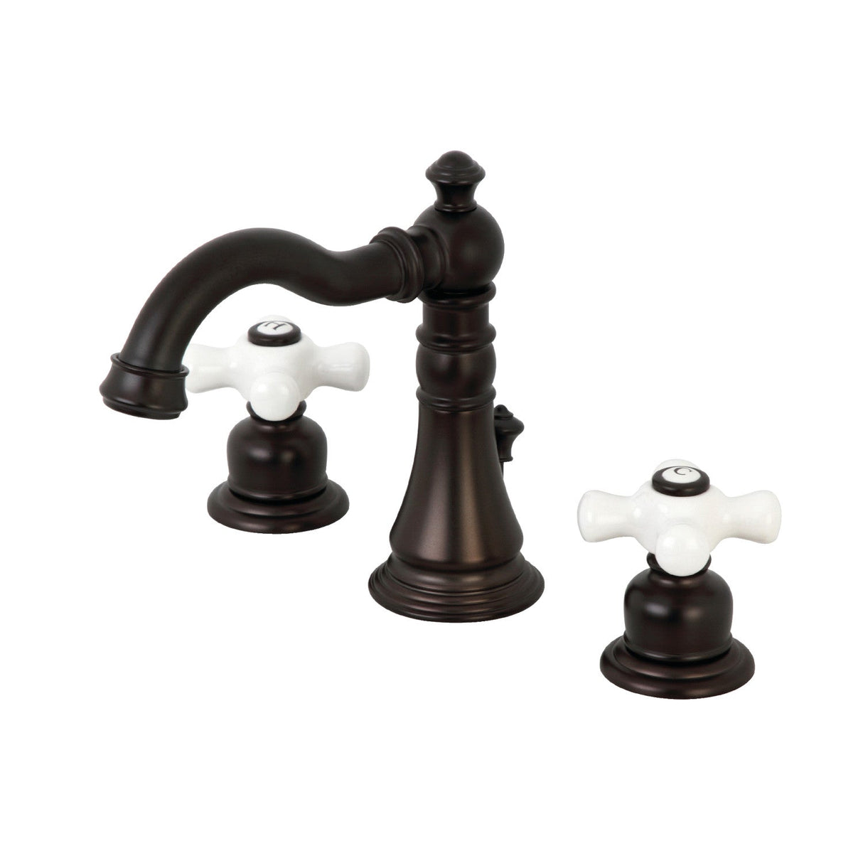 American Classic FSC1975PX Two-Handle 3-Hole Deck Mount Widespread Bathroom Faucet with Pop-Up Drain, Oil Rubbed Bronze