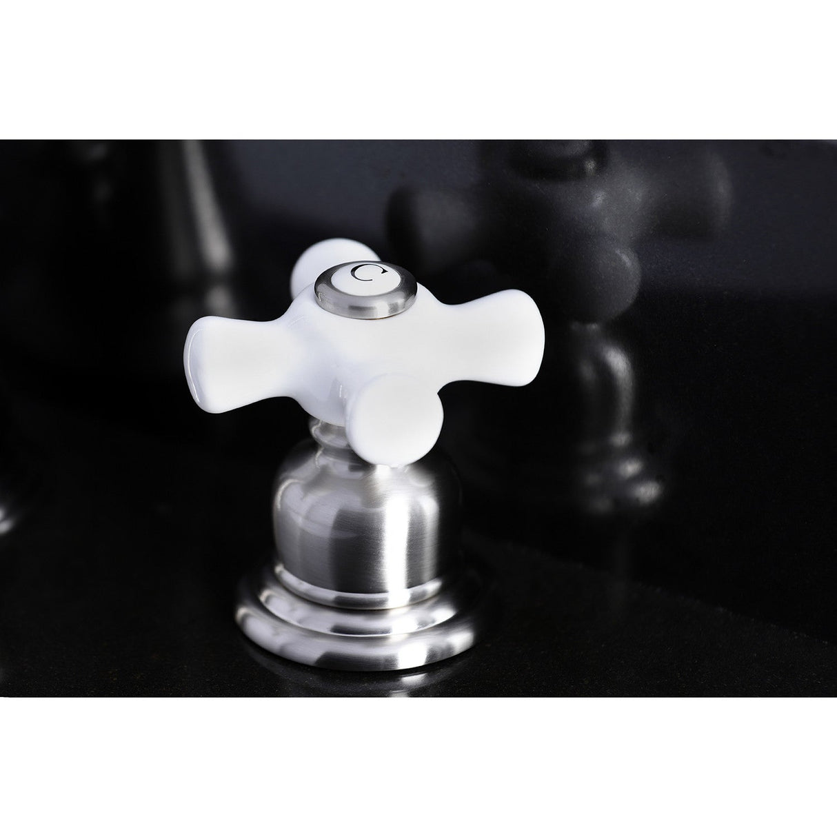 American Classic FSC1978PX Two-Handle 3-Hole Deck Mount Widespread Bathroom Faucet with Pop-Up Drain, Brushed Nickel