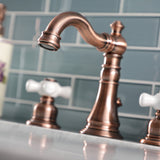 American Classic FSC197PXAC Two-Handle 3-Hole Deck Mount Widespread Bathroom Faucet with Brass Pop-Up, Antique Copper