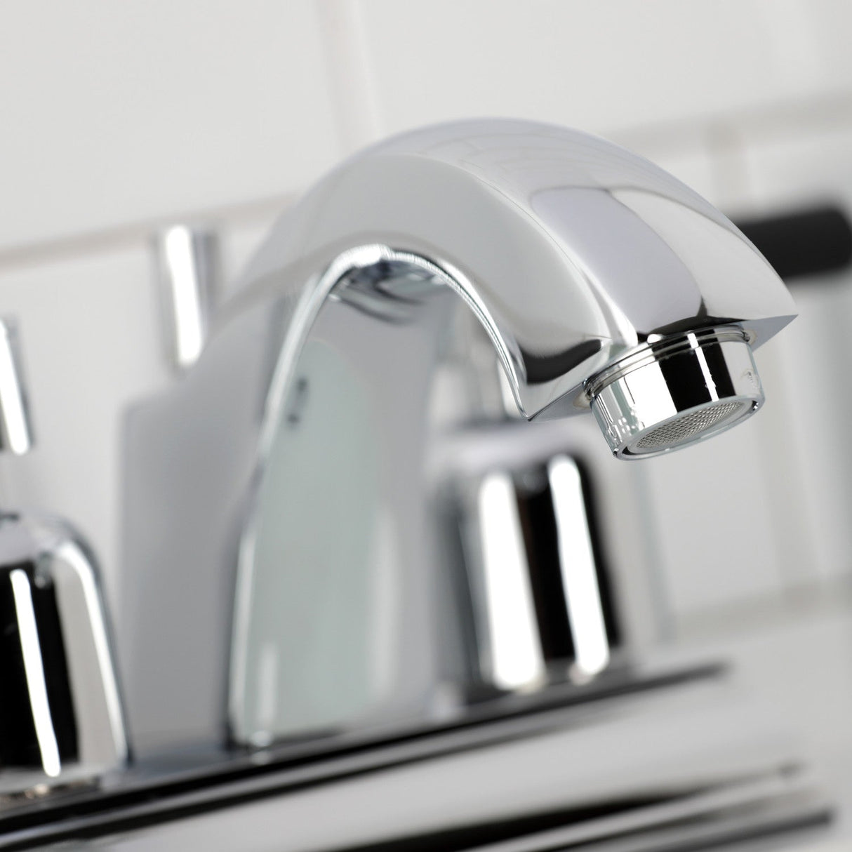 Kaiser FSC4641DKL Two-Handle 3-Hole Deck Mount 4" Centerset Bathroom Faucet with Pop-Up Drain, Polished Chrome