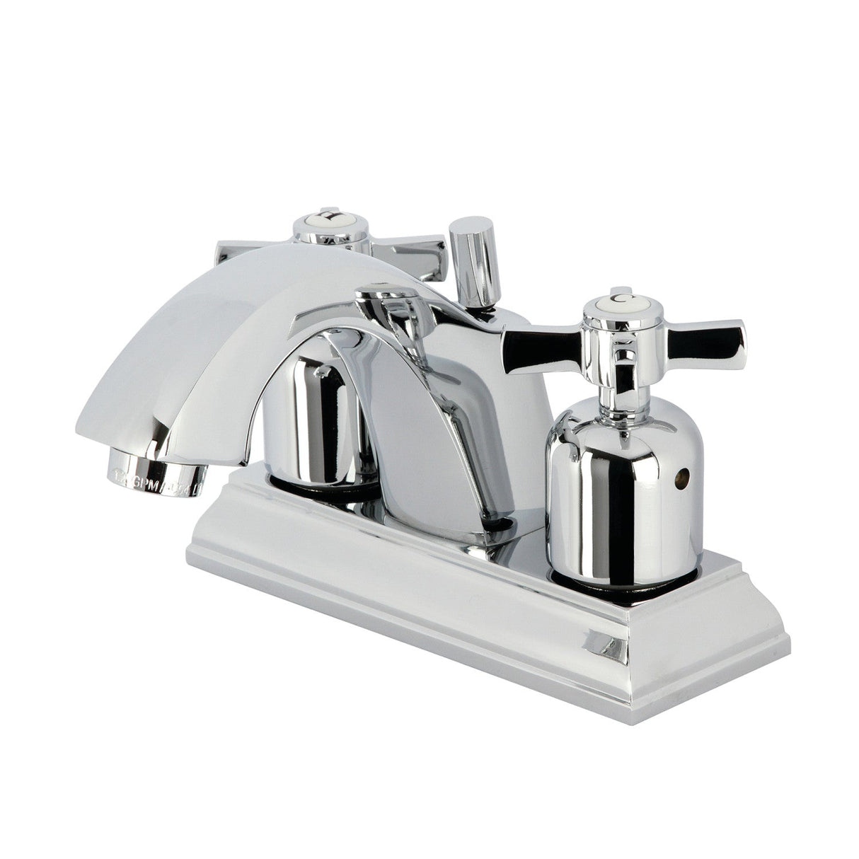 Millennium FSC4641ZX Two-Handle 3-Hole Deck Mount 4" Centerset Bathroom Faucet with Pop-Up Drain, Polished Chrome