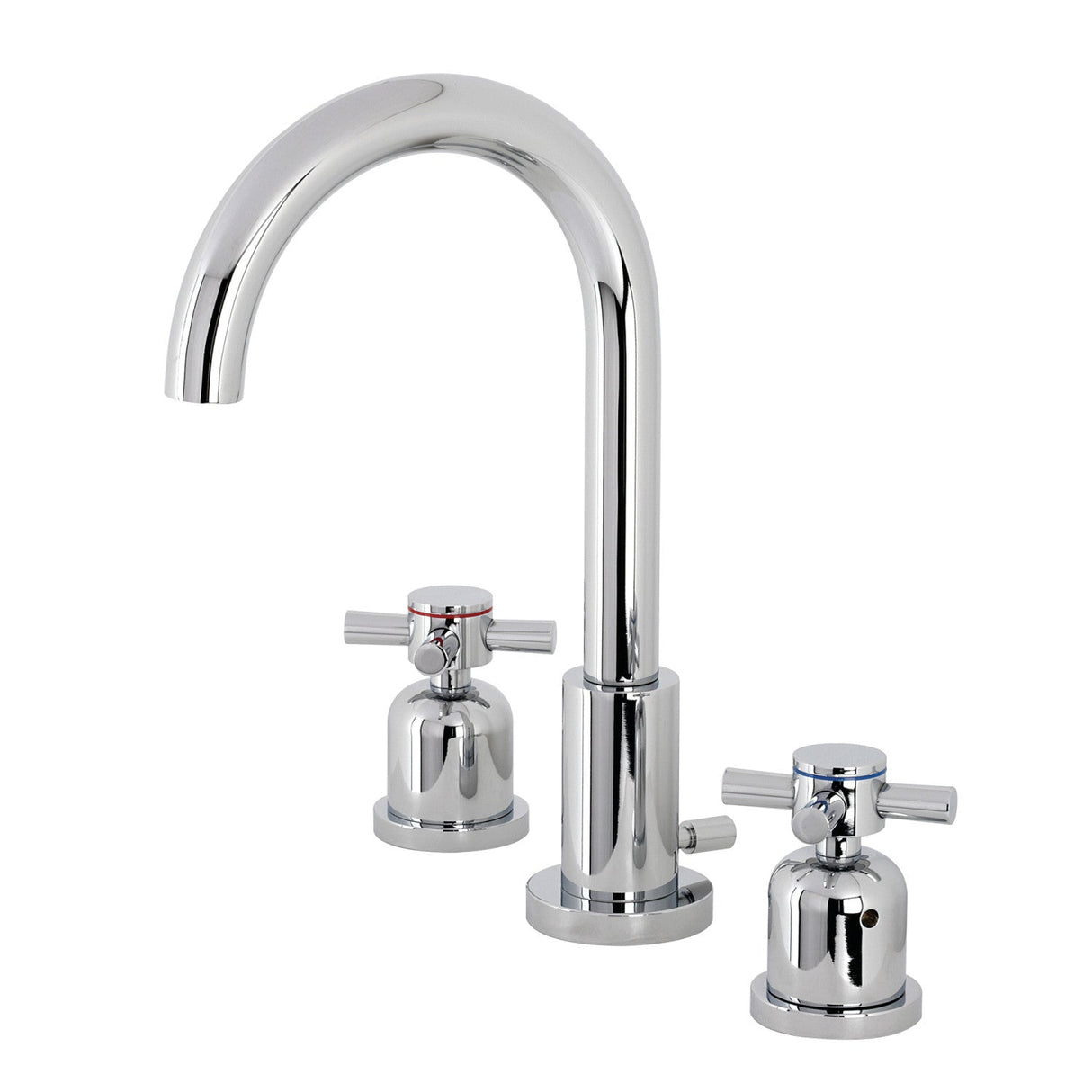 Concord FSC8921DX Two-Handle 3-Hole Deck Mount Widespread Bathroom Faucet with Pop-Up Drain, Polished Chrome