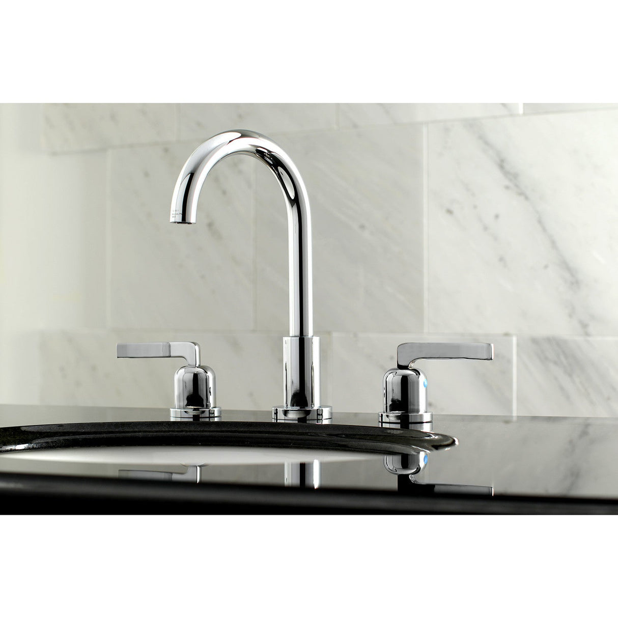 Centurion FSC8921EFL Two-Handle 3-Hole Deck Mount Widespread Bathroom Faucet with Pop-Up Drain, Polished Chrome