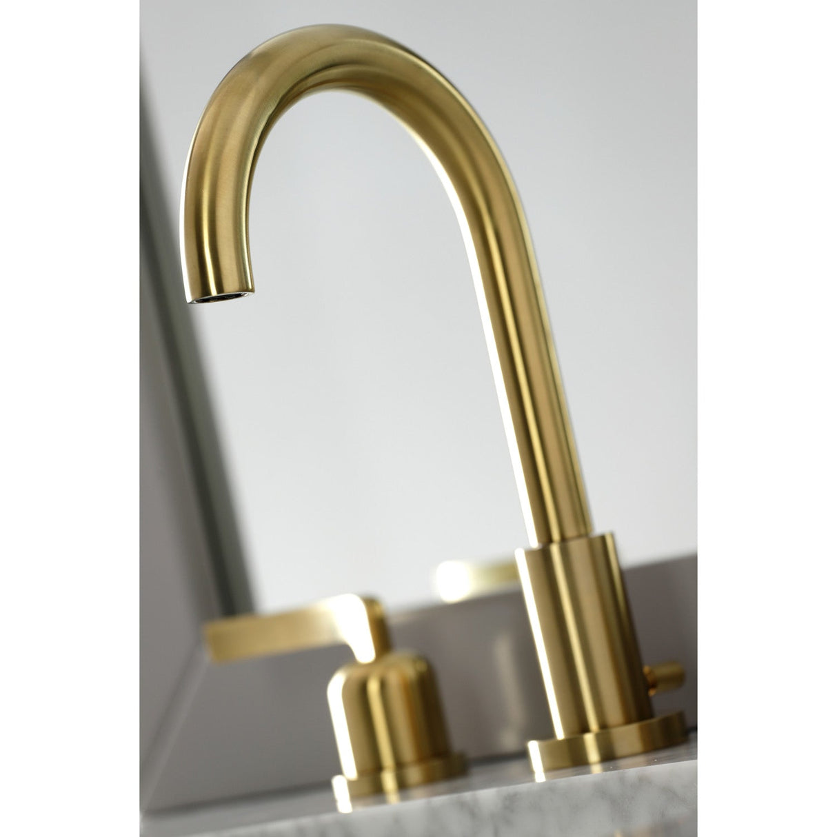 Centurion FSC8923EFL Two-Handle 3-Hole Deck Mount Widespread Bathroom Faucet with Pop-Up Drain, Brushed Brass