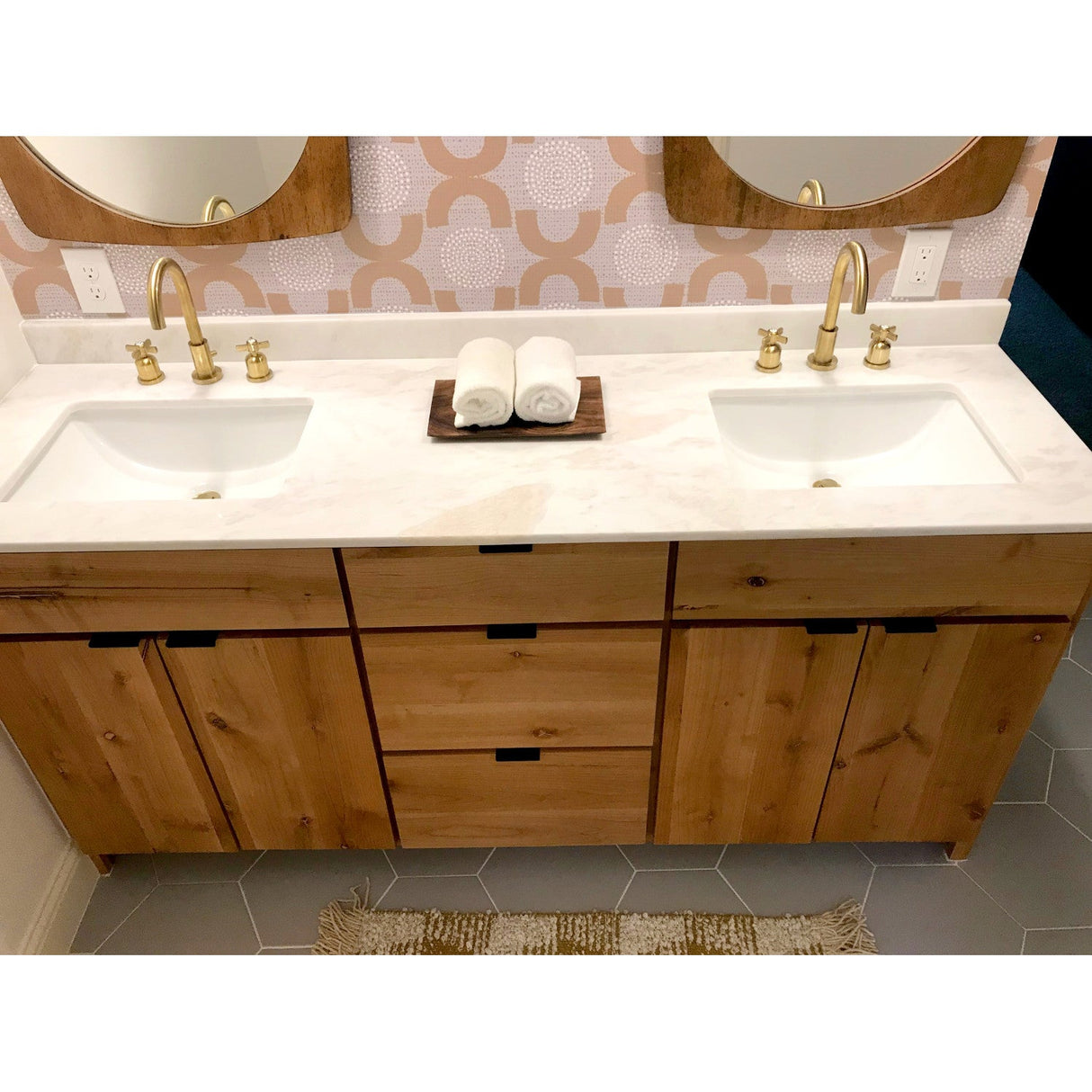 Millennium FSC8923ZX Two-Handle 3-Hole Deck Mount Widespread Bathroom Faucet with Pop-Up Drain, Brushed Brass