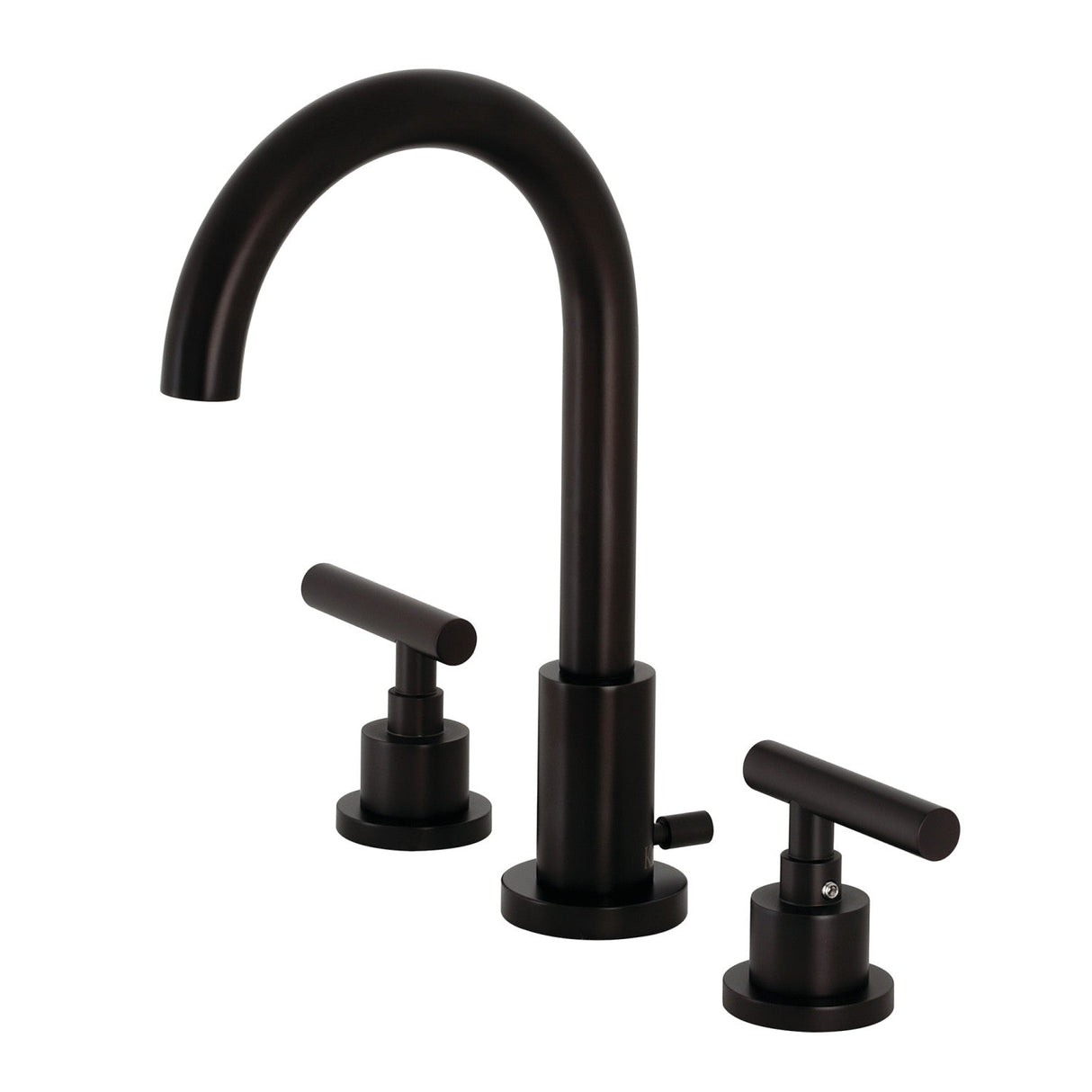 Manhattan FSC8925CML Two-Handle 3-Hole Deck Mount Widespread Bathroom Faucet with Pop-Up Drain, Oil Rubbed Bronze