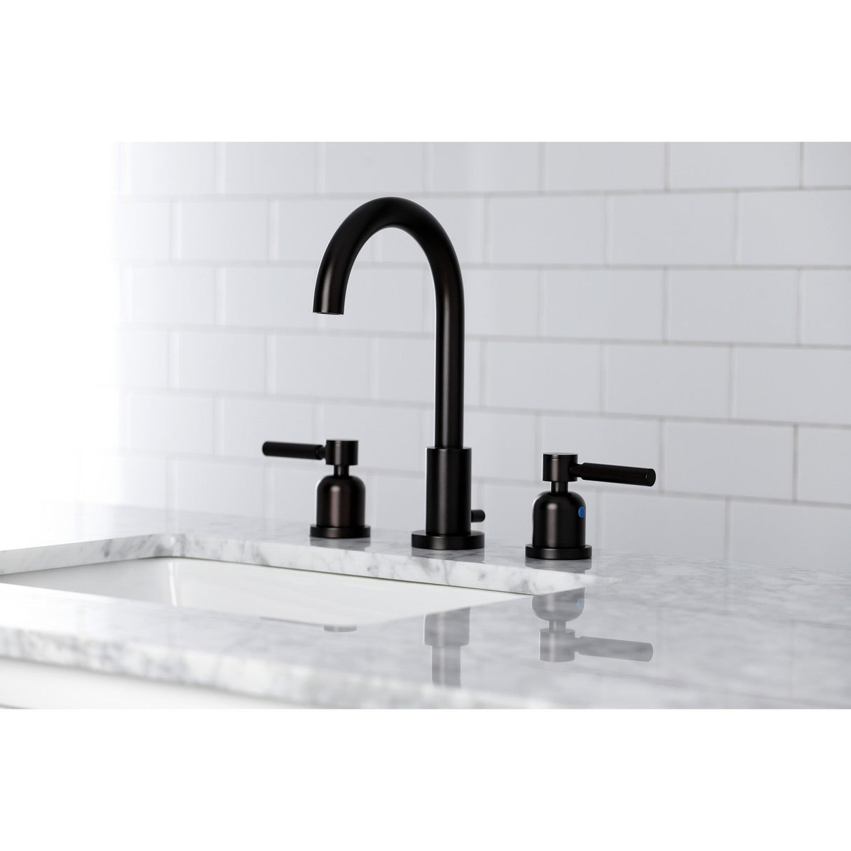 Concord FSC8925DL Two-Handle 3-Hole Deck Mount Widespread Bathroom Faucet with Pop-Up Drain, Oil Rubbed Bronze