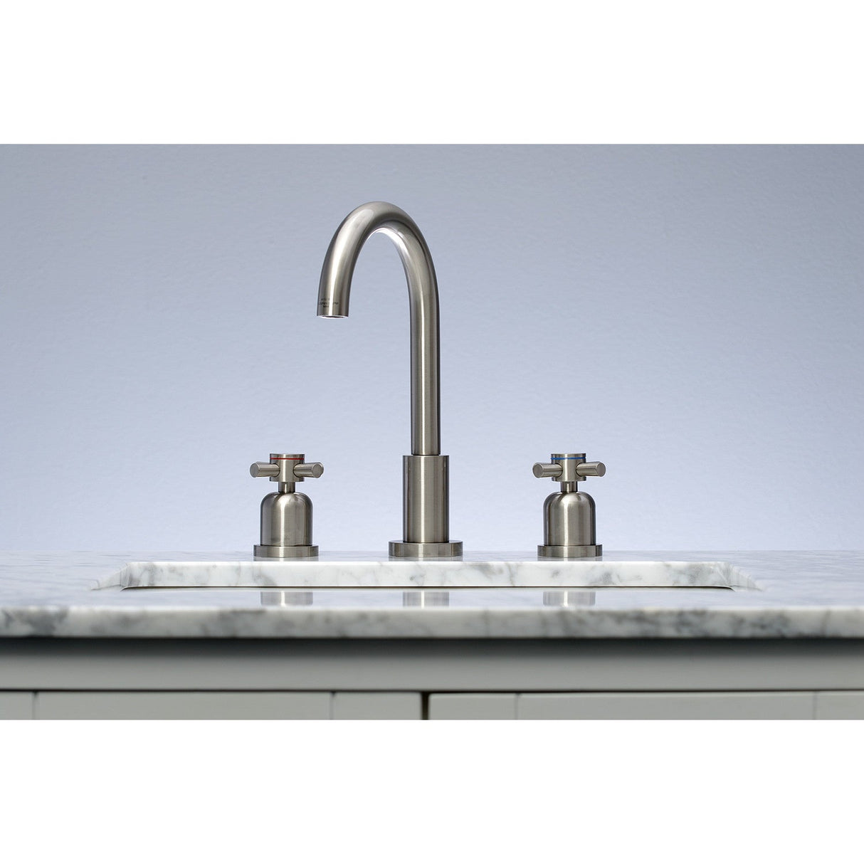 Concord FSC8928DX Two-Handle 3-Hole Deck Mount Widespread Bathroom Faucet with Pop-Up Drain, Brushed Nickel