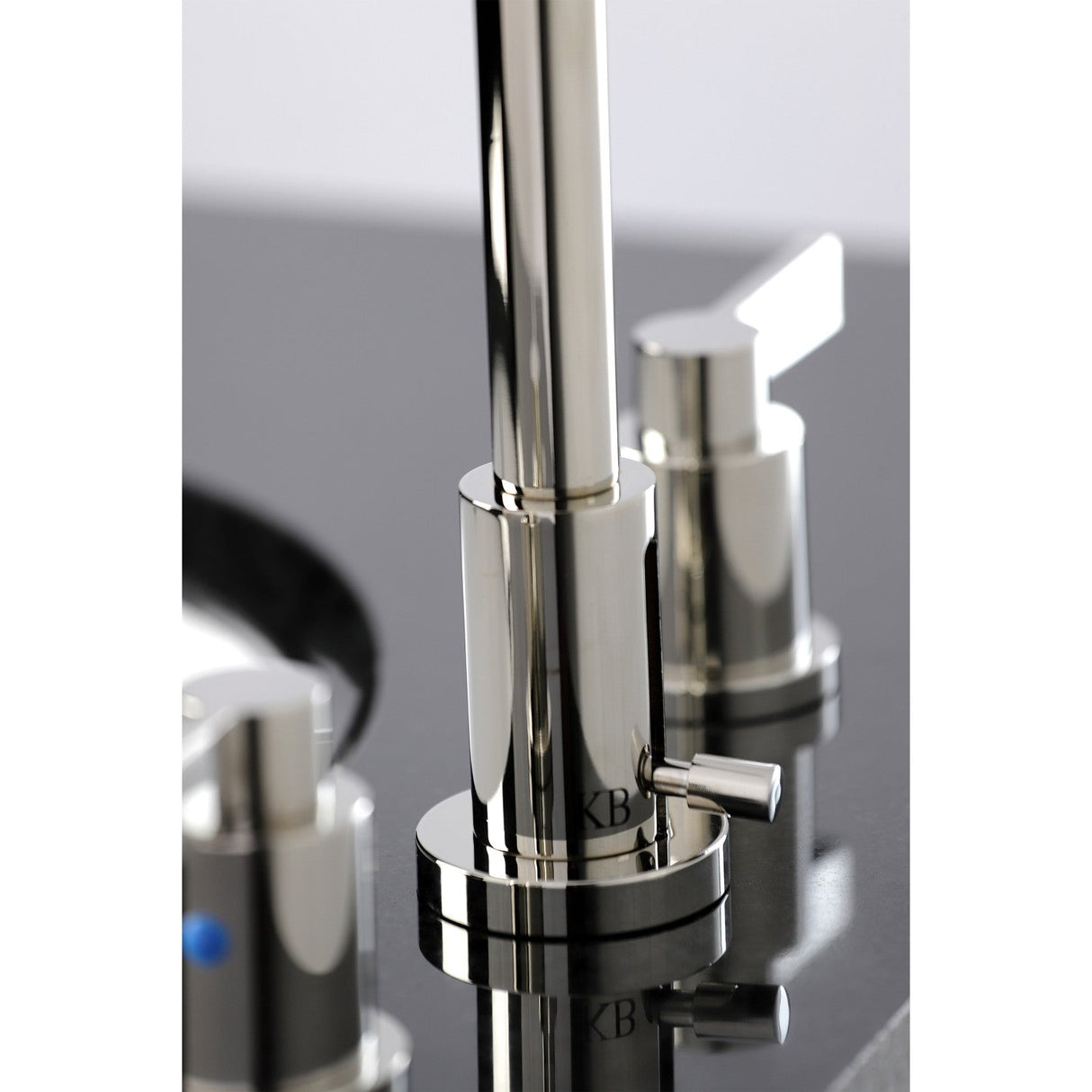 NuvoFusion FSC8929NDL Two-Handle 3-Hole Deck Mount Widespread Bathroom Faucet with Pop-Up Drain, Polished Nickel