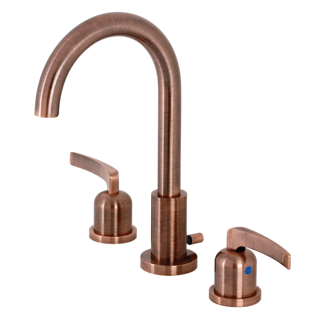 Centurion FSC892EFLAC Two-Handle 3-Hole Deck Mount Widespread Bathroom Faucet with Pop-Up Drain, Antique Copper