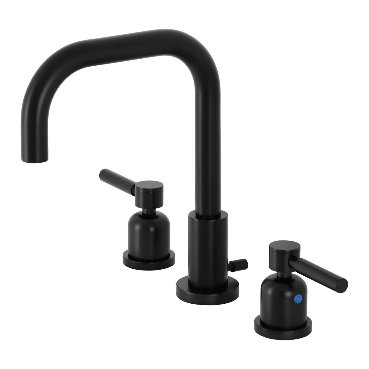 Concord FSC8930DL Two-Handle 3-Hole Deck Mount Widespread Bathroom Faucet with Pop-Up Drain, Matte Black
