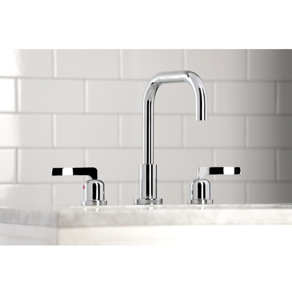 Centurion FSC8931EFL Two-Handle 3-Hole Deck Mount Widespread Bathroom Faucet with Pop-Up Drain, Polished Chrome