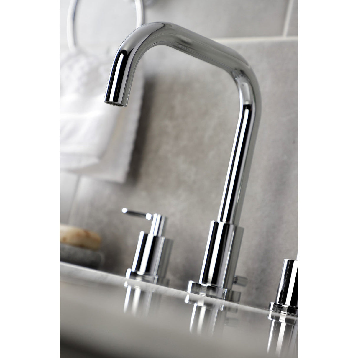 Serena FSC8931SVL Two-Handle 3-Hole Deck Mount Widespread Bathroom Faucet with Pop-Up Drain, Polished Chrome