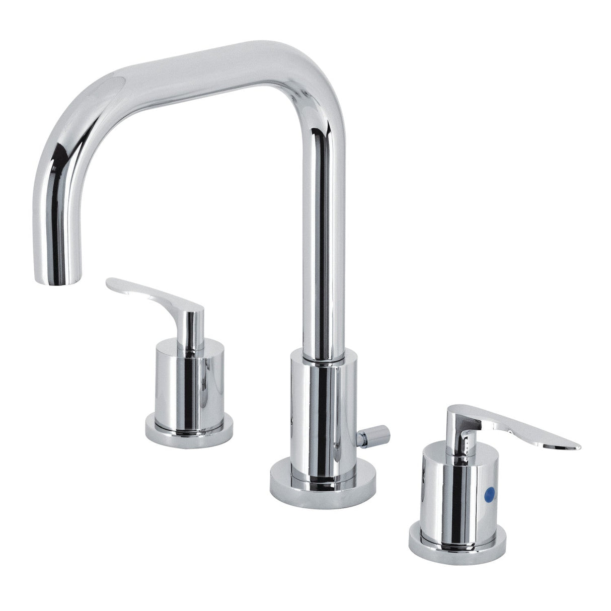 Serena FSC8931SVL Two-Handle 3-Hole Deck Mount Widespread Bathroom Faucet with Pop-Up Drain, Polished Chrome