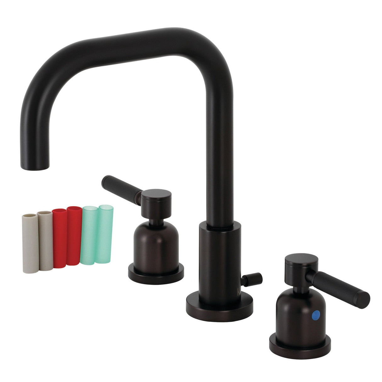 Kaiser FSC8935DKL Two-Handle 3-Hole Deck Mount Widespread Bathroom Faucet with Pop-Up Drain, Oil Rubbed Bronze