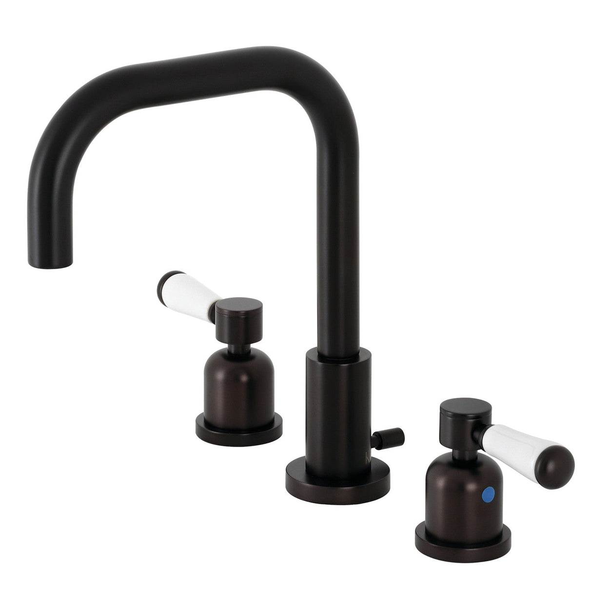 Paris FSC8935DPL Two-Handle 3-Hole Deck Mount Widespread Bathroom Faucet with Pop-Up Drain, Oil Rubbed Bronze