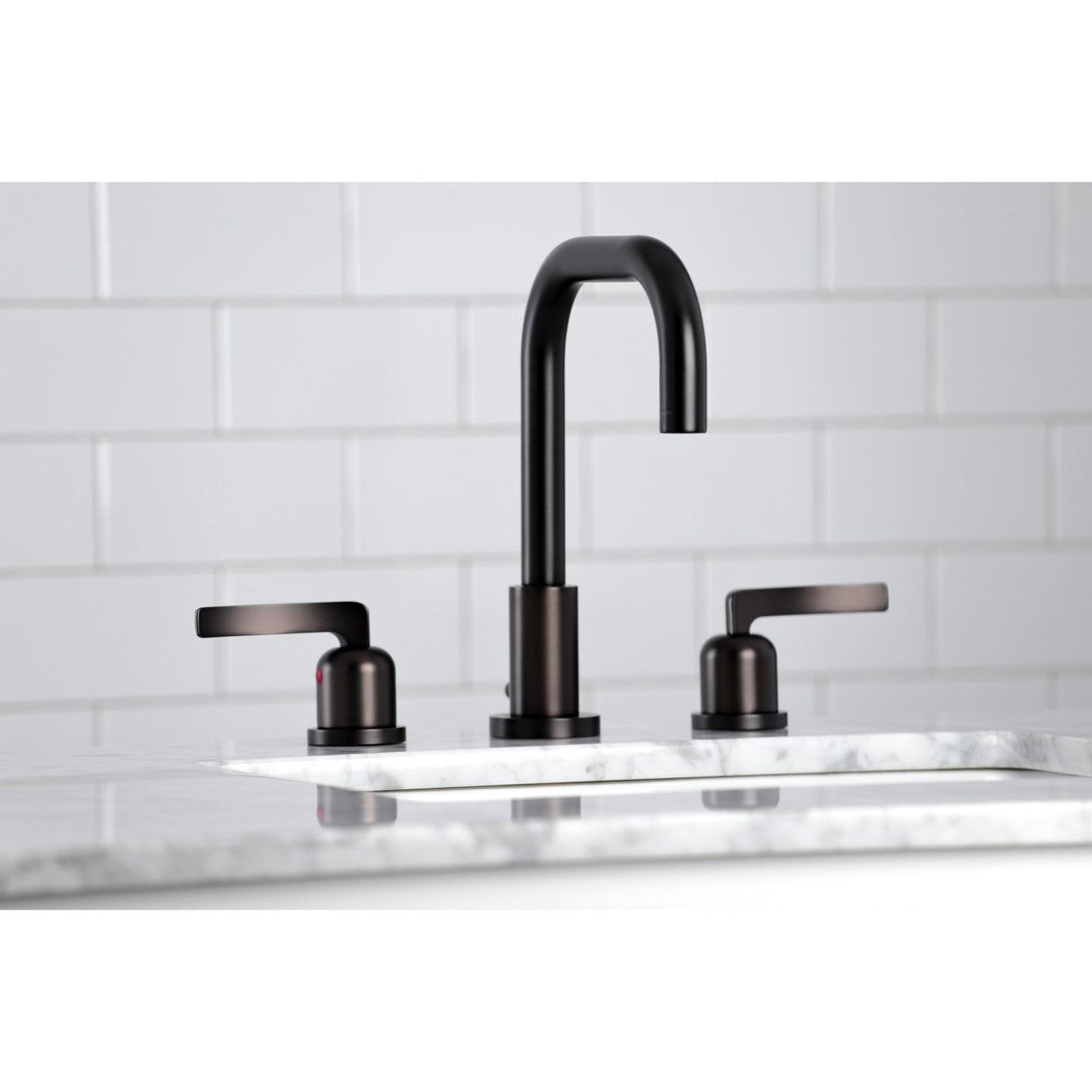 Centurion FSC8935EFL Two-Handle 3-Hole Deck Mount Widespread Bathroom Faucet with Pop-Up Drain, Oil Rubbed Bronze