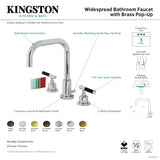 Kaiser FSC8938CKL Two-Handle 3-Hole Deck Mount Widespread Bathroom Faucet with Pop-Up Drain, Brushed Nickel