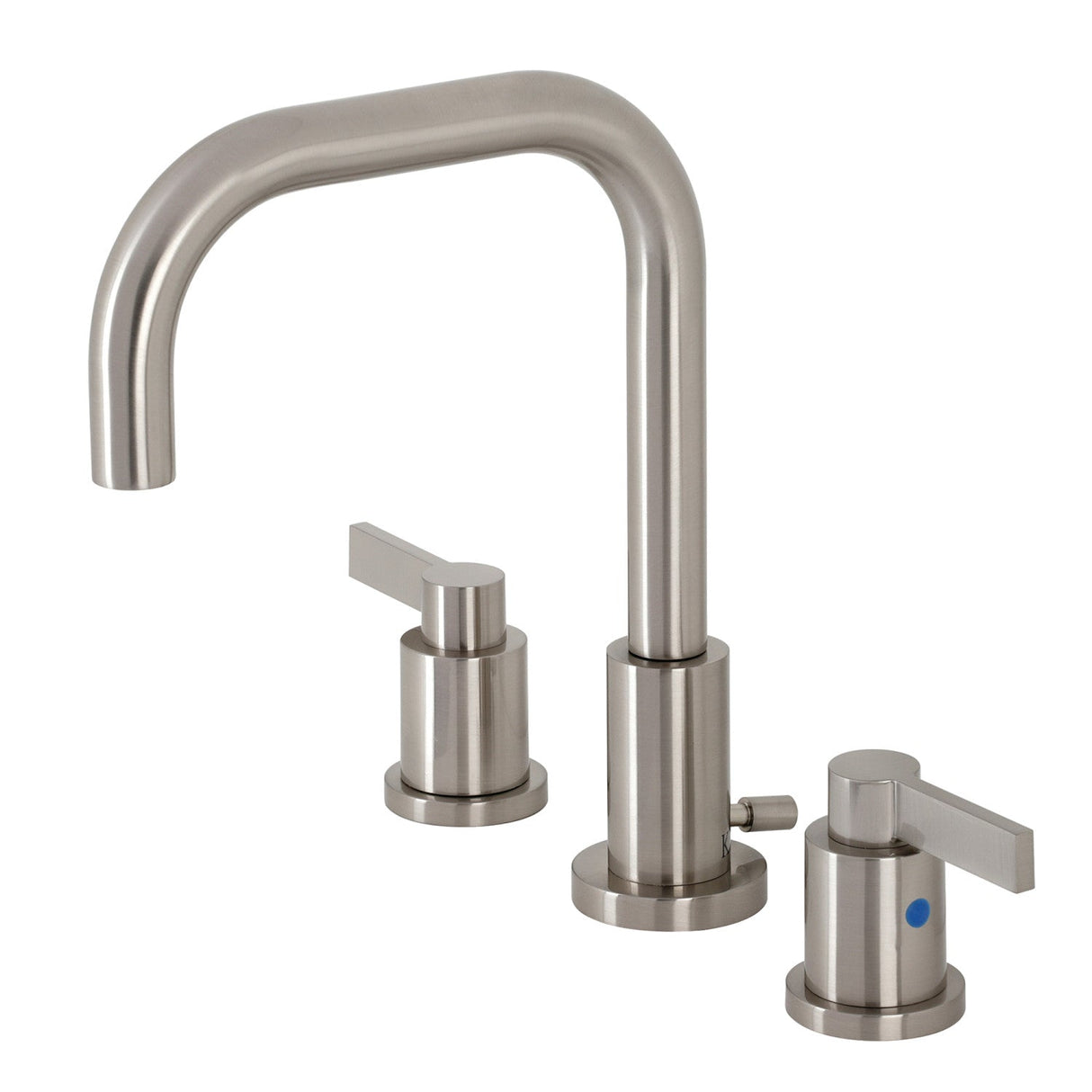 NuvoFusion FSC8938NDL Two-Handle 3-Hole Deck Mount Widespread Bathroom Faucet with Pop-Up Drain, Brushed Nickel