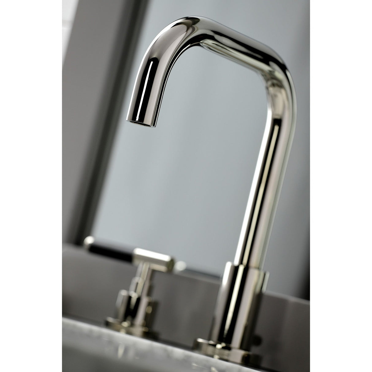 Kaiser FSC8939CKL Two-Handle 3-Hole Deck Mount Widespread Bathroom Faucet with Pop-Up Drain, Polished Nickel