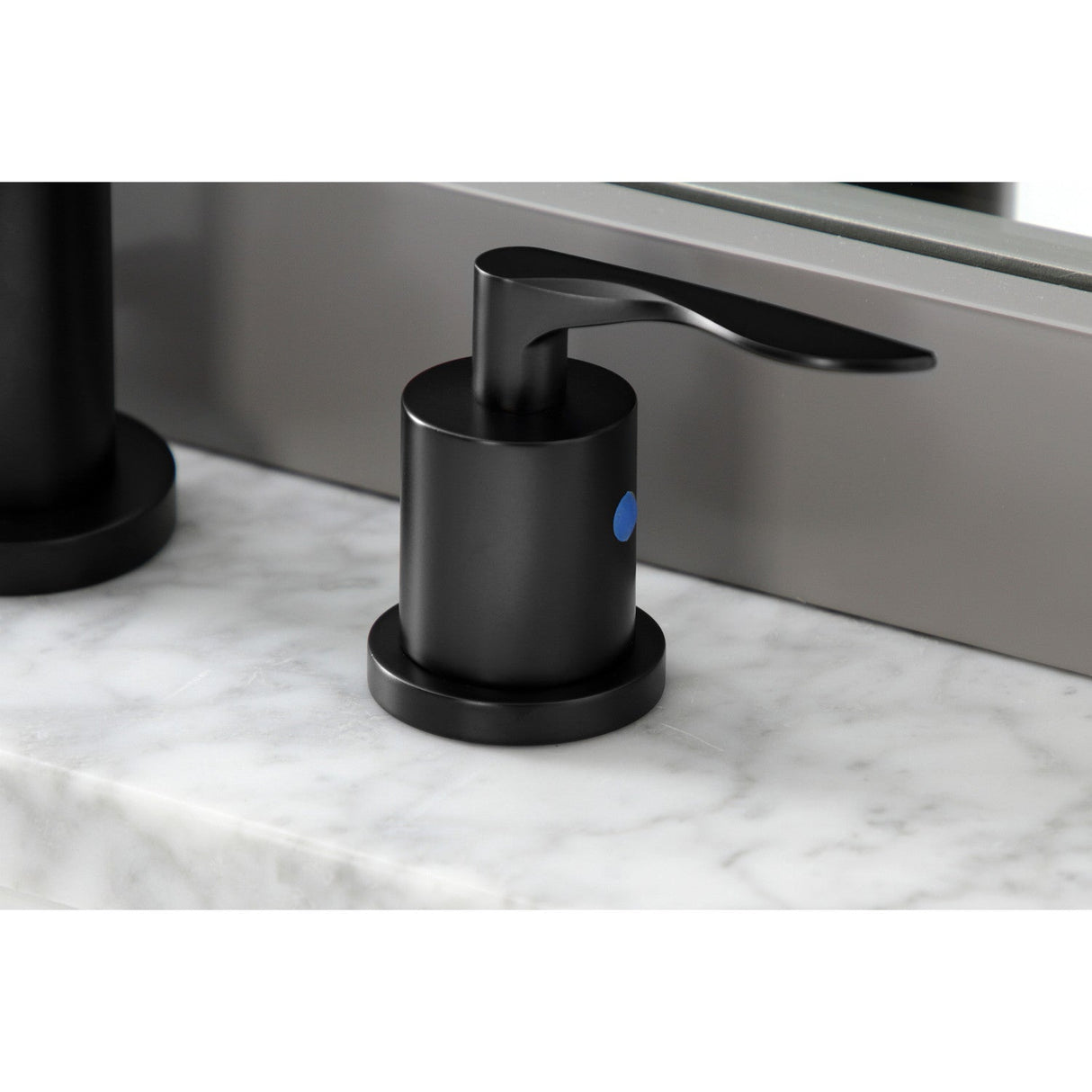 Serena FSC8950SVL Two-Handle 3-Hole Deck Mount Widespread Bathroom Faucet with Pop-Up Drain, Matte Black