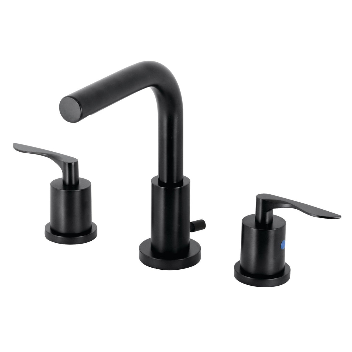 Serena FSC8950SVL Two-Handle 3-Hole Deck Mount Widespread Bathroom Faucet with Pop-Up Drain, Matte Black