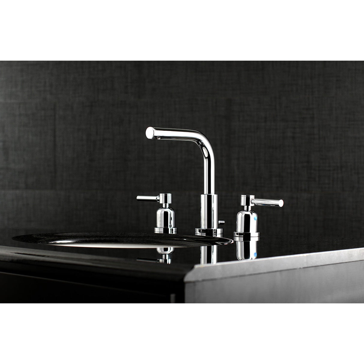 Concord FSC8951DL Two-Handle 3-Hole Deck Mount Widespread Bathroom Faucet with Pop-Up Drain, Polished Chrome