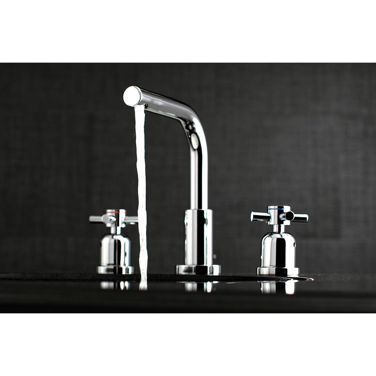 Concord FSC8951DX Two-Handle 3-Hole Deck Mount Widespread Bathroom Faucet with Pop-Up Drain, Polished Chrome
