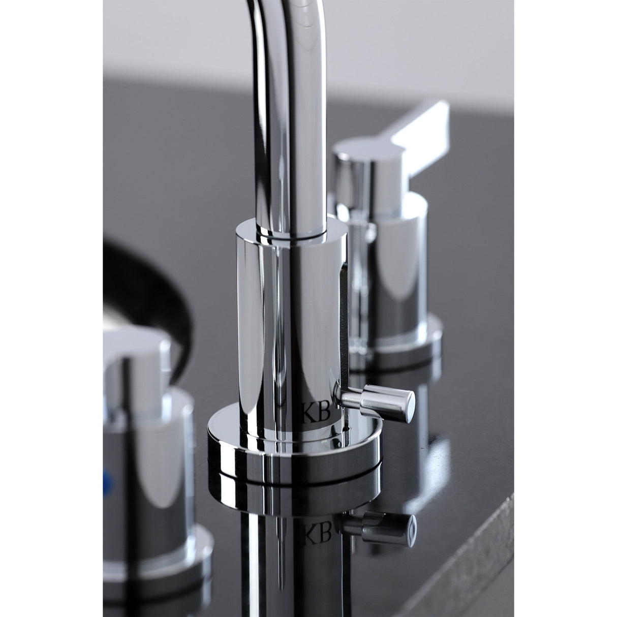 NuvoFusion FSC8951NDL Two-Handle 3-Hole Deck Mount Widespread Bathroom Faucet with Pop-Up Drain, Polished Chrome