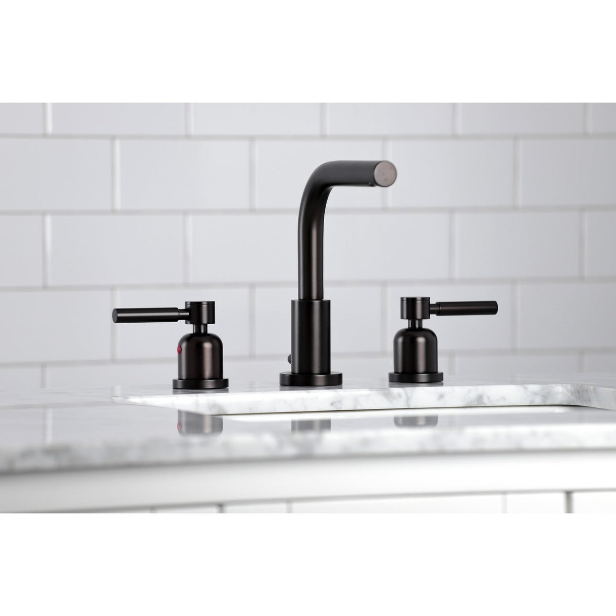 Concord FSC8955DL Two-Handle 3-Hole Deck Mount Widespread Bathroom Faucet with Pop-Up Drain, Oil Rubbed Bronze