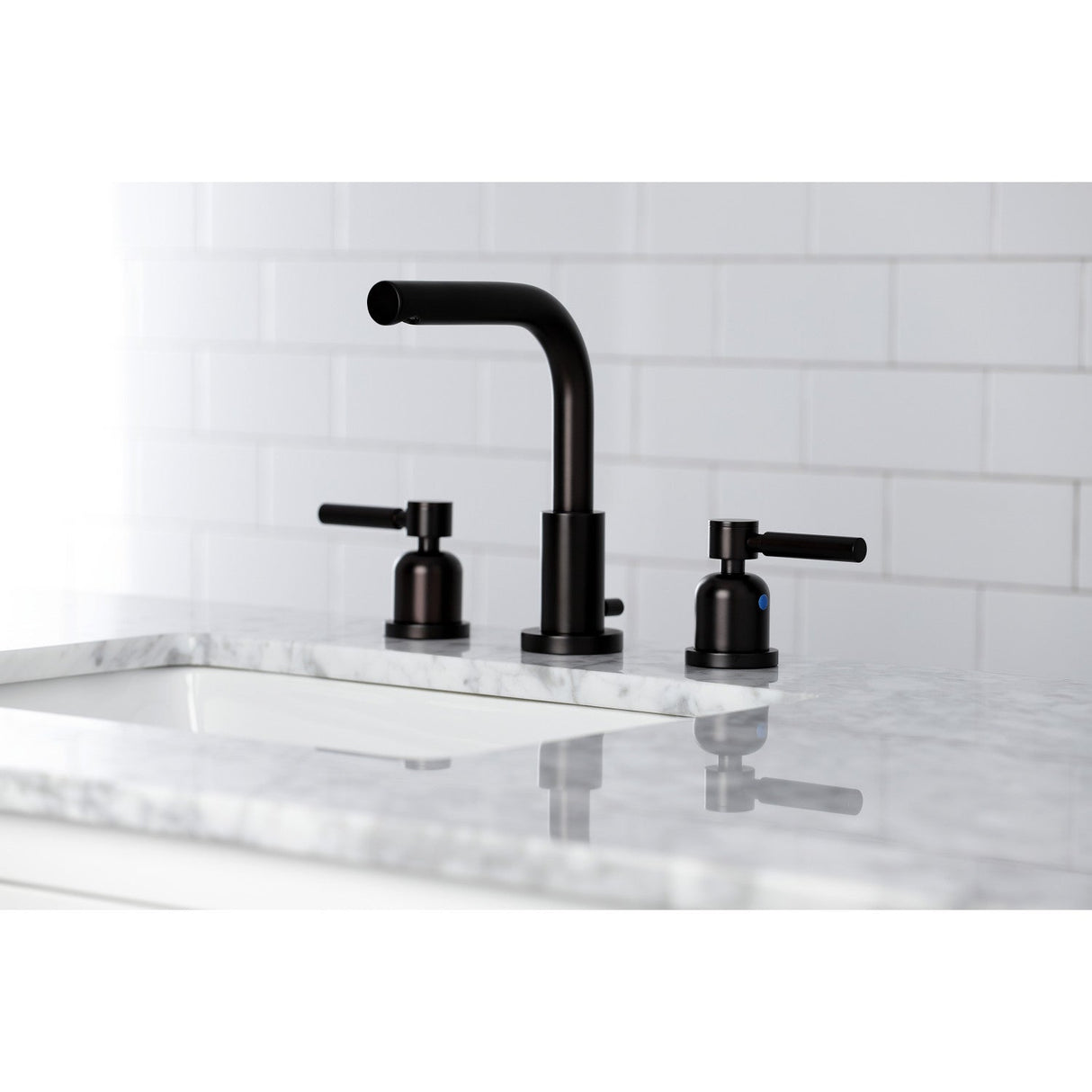 Concord FSC8955DL Two-Handle 3-Hole Deck Mount Widespread Bathroom Faucet with Pop-Up Drain, Oil Rubbed Bronze