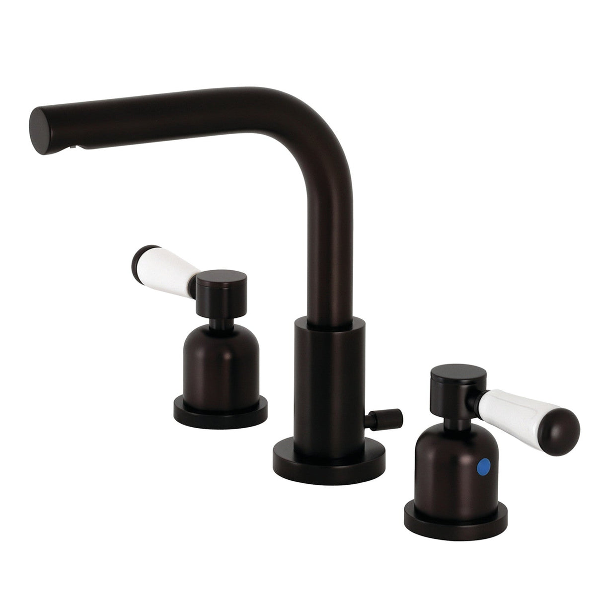 Paris FSC8955DPL Two-Handle 3-Hole Deck Mount Widespread Bathroom Faucet with Pop-Up Drain, Oil Rubbed Bronze
